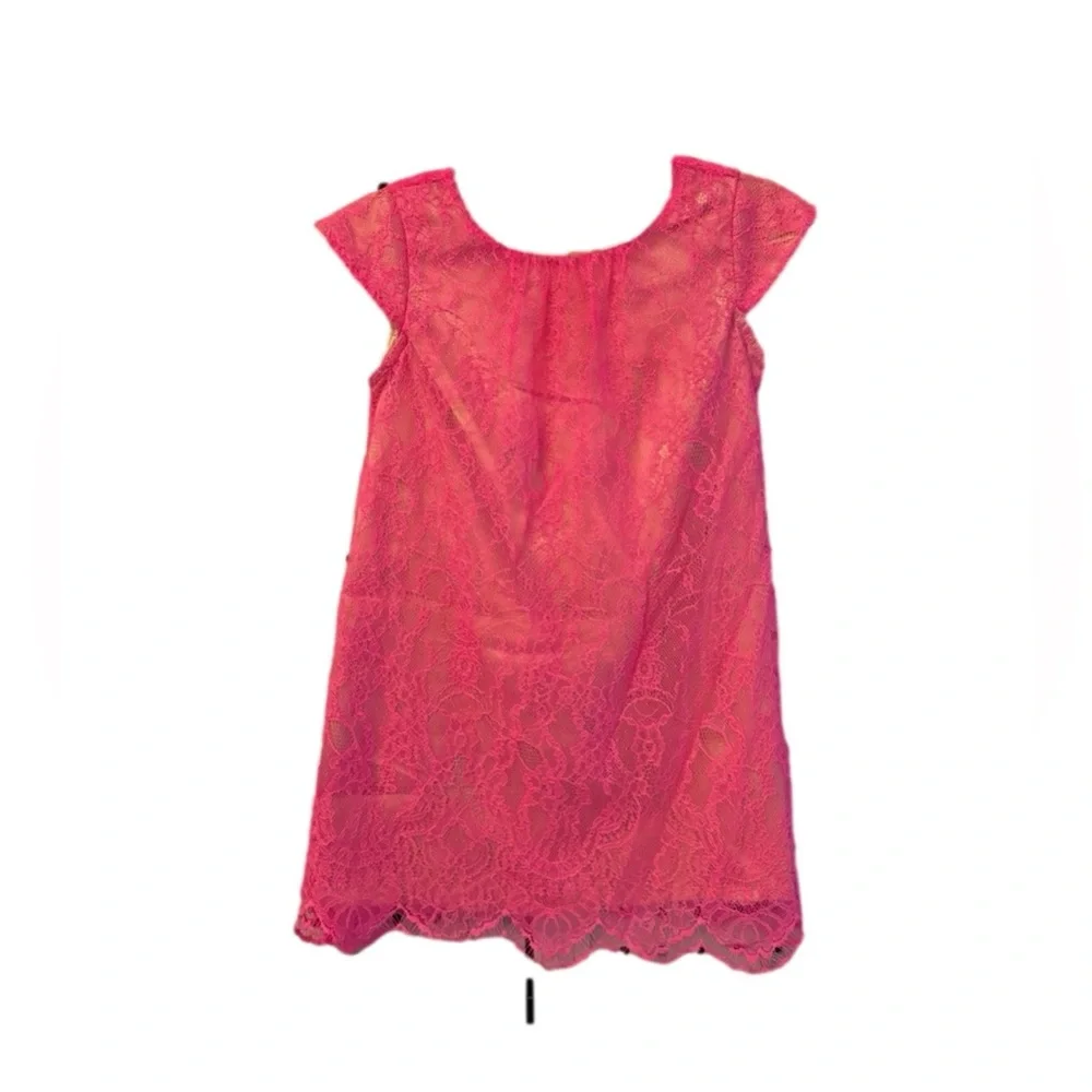 Gap Kids Hot Pink Lace Dress Girls 3T Barbiecore Party Holiday Special Occasion